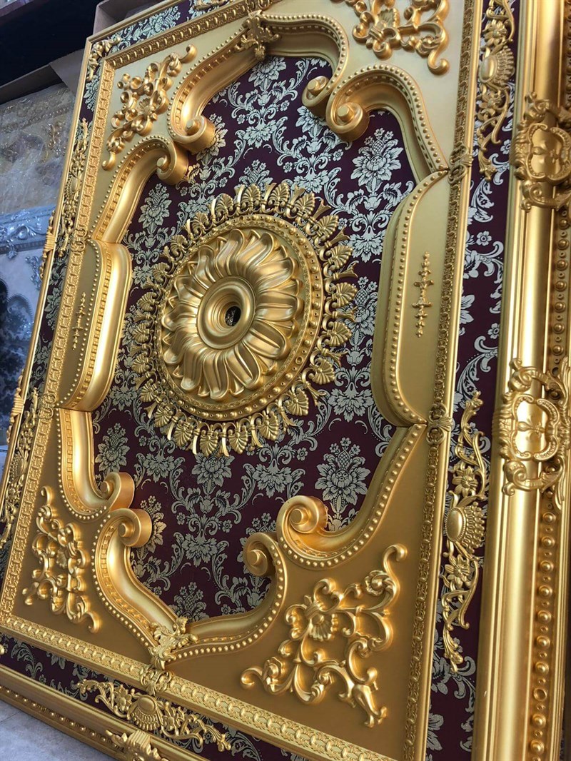Altın Bordo Dikdörtgen Saray Tavan 120 X 160 cm