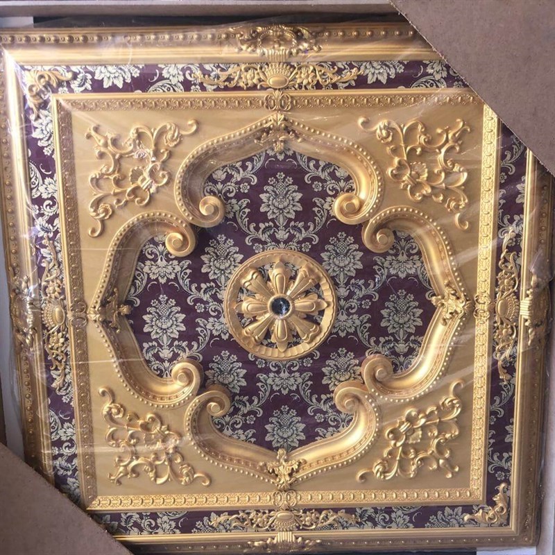 Altın Bordo Saray Tavan 120 X 120 cm