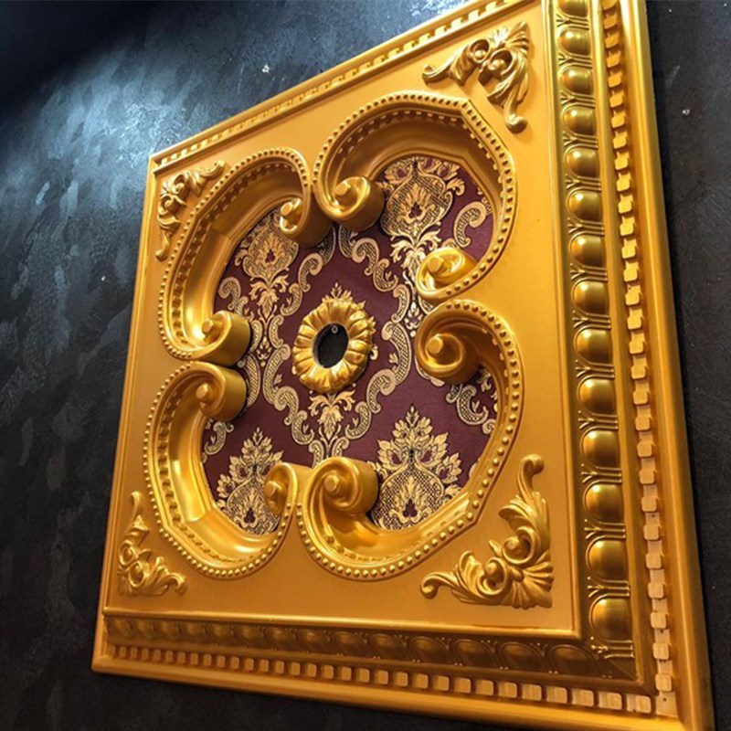 Altın Bordo Saray Tavan 60 X 60 cm