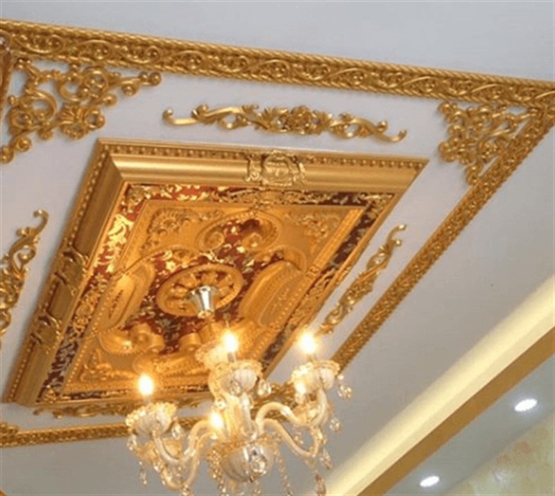Bordo Altın Dikdörtgen Saray Tavan 90 X 120 cm