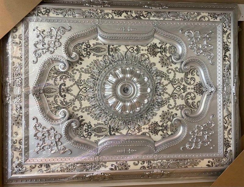 Gümüş Dikdörtgen Saray Tavan 120 X 160 cm
