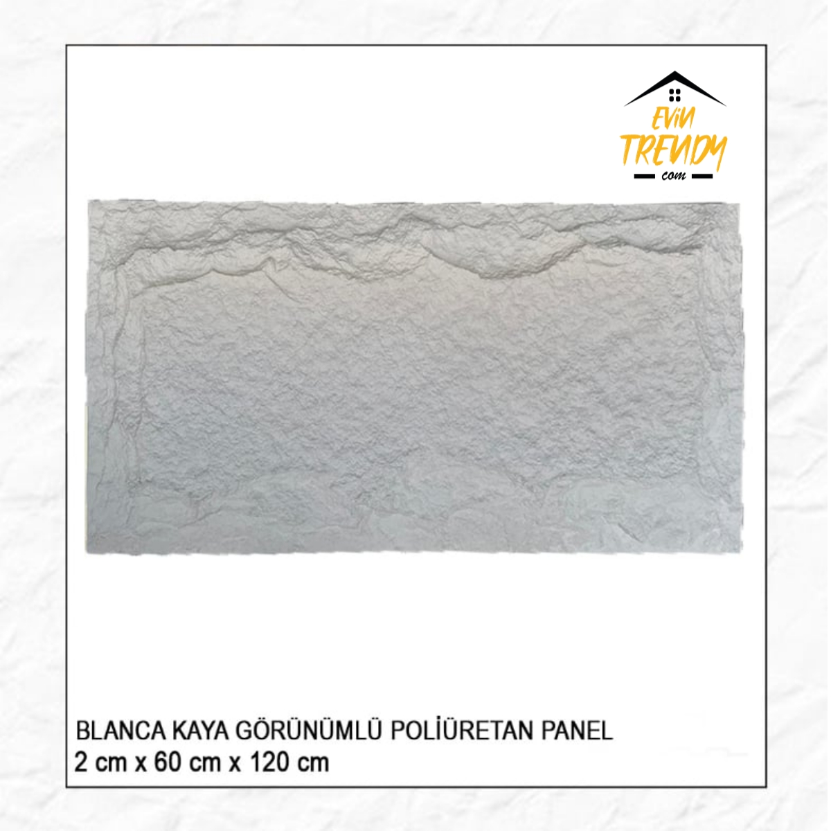 Beyaz Evin Trendy KPS Blanca Kaya Görünümlü Poliüreten Panel 6 cm